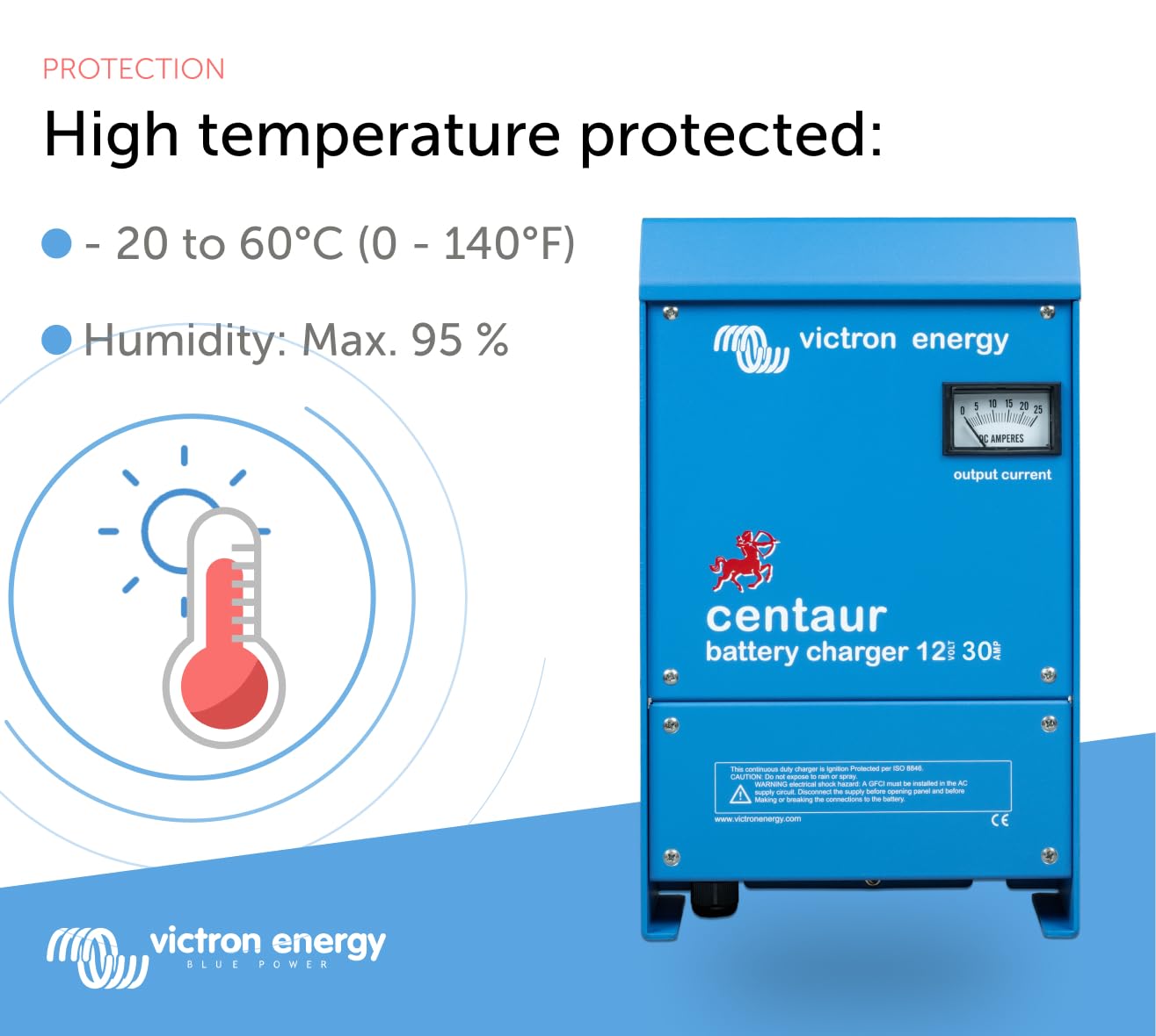Victron Energy Centaur 12V 30A 3-Bank Marine Battery Charger - Perfect for Boats, RVs, and Off-Grid Power Systems