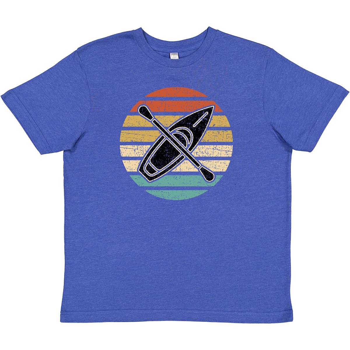 Inktastic Retro Kayak Boating Graphic Youth T-Shirt - Fun & Comfortable Kayaking Apparel for Kids & Teens - Perfect for Outdoor Adventures, Water Sports & Casual Wear