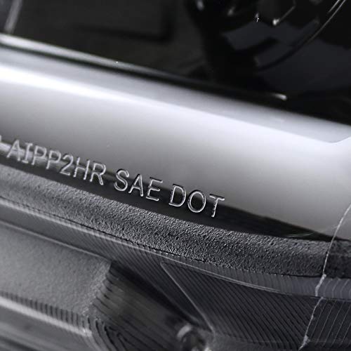 Spec-D Tuning Jet Black LED Light Bar Projector Headlights for 2012-2015 Toyota Tacoma - Left & Right Pair Headlamp Assembly - Upgrade Your Off-Road Lighting for Night Driving & Adventure