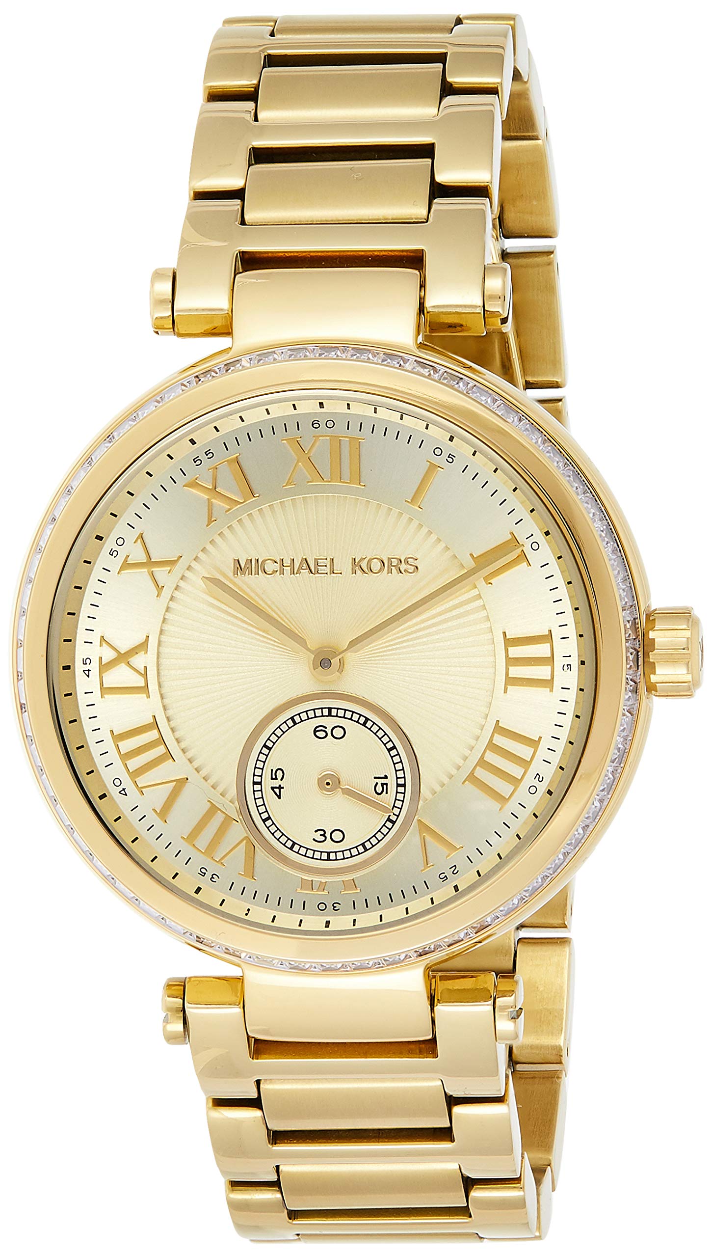 Michael Kors Skylar Gold-Tone Stainless Steel Watch for Women - Elegant Dress & Casual Timepiece for Office, Party & Everyday Wear