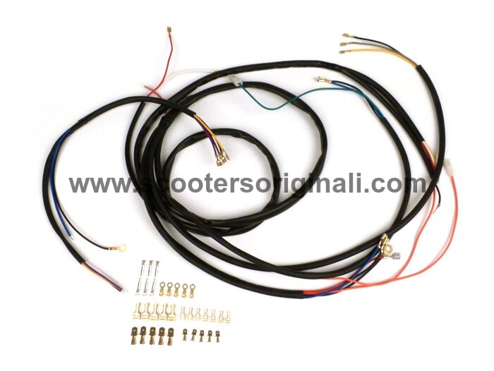 Vespa Wiring Loom Harness AC Electronic Conversion Kit for Smallframe & Largeframe Scooters - No Light Switch Needed | Perfect for DIY Scooter Restoration & Electrical Upgrades