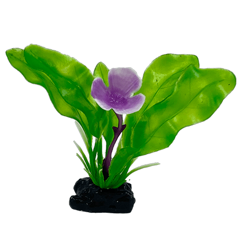 Premium Purple Lily Plastic Betta Fish Plant (3 Pack) - Natural-Looking Aquarium Decor for Betta Fish Tanks, Enhances Habitat & Reduces Stress