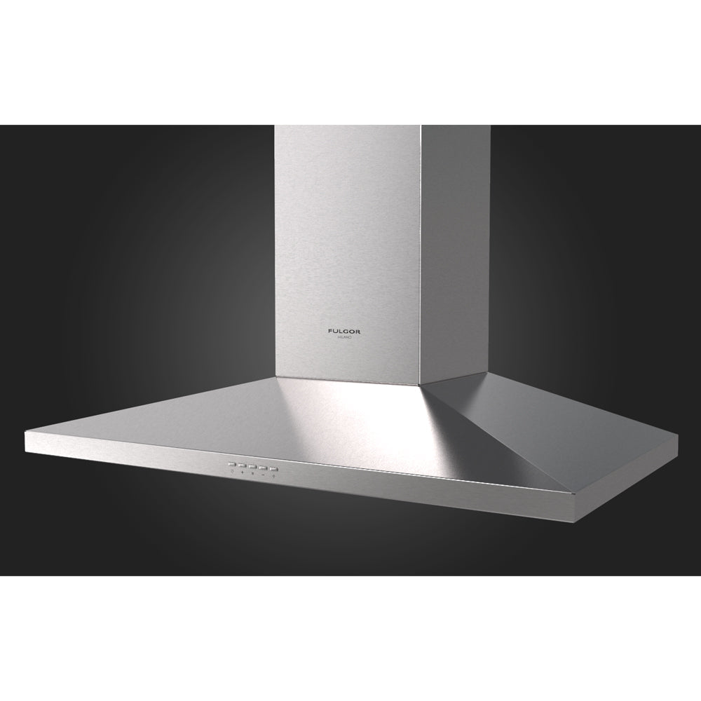 Fulgor Milano 36 Inch 600 CFM Stainless Steel Wall Mount Range Hood (F4CW36S1) - Powerful Kitchen Ventilation for Modern Homes & Restaurants