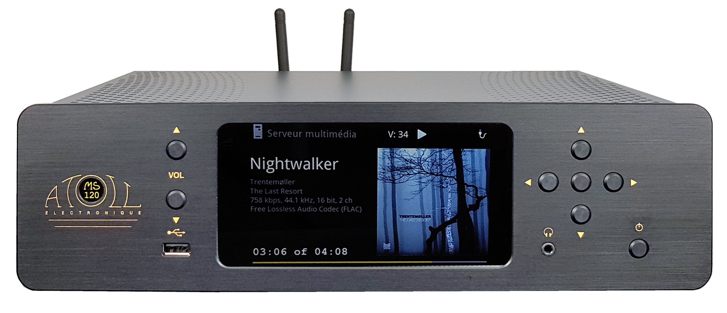 Atoll MS120 High-Resolution Audio Streamer & DAC - Wireless Music Streaming for Home Theater & Audiophile Systems