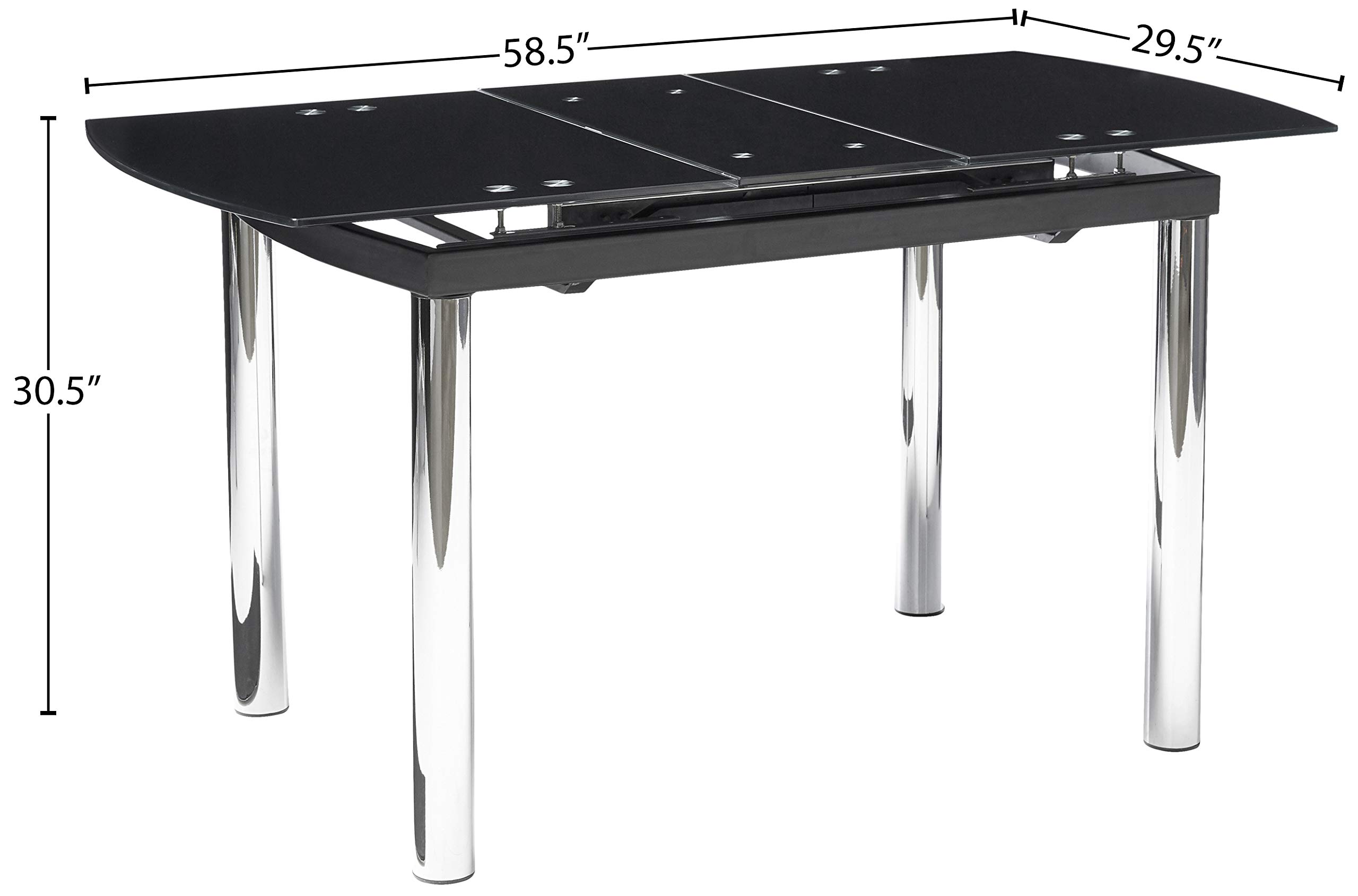 Modern Black Dining Table Set - Elegant & Durable for Kitchen, Dining Room, Restaurant | Global Furniture Home Decor for Family Gatherings & Dinner Parties
