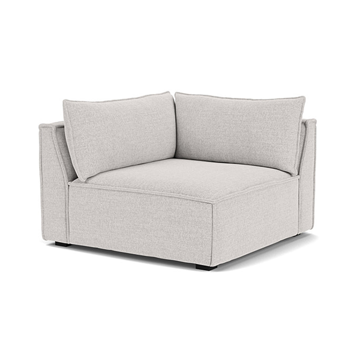 Daphne Fabric 1-Seater Right Corner Modular Sofa - Compact Sectional Couch for Small Spaces, Living Rooms & Apartments
