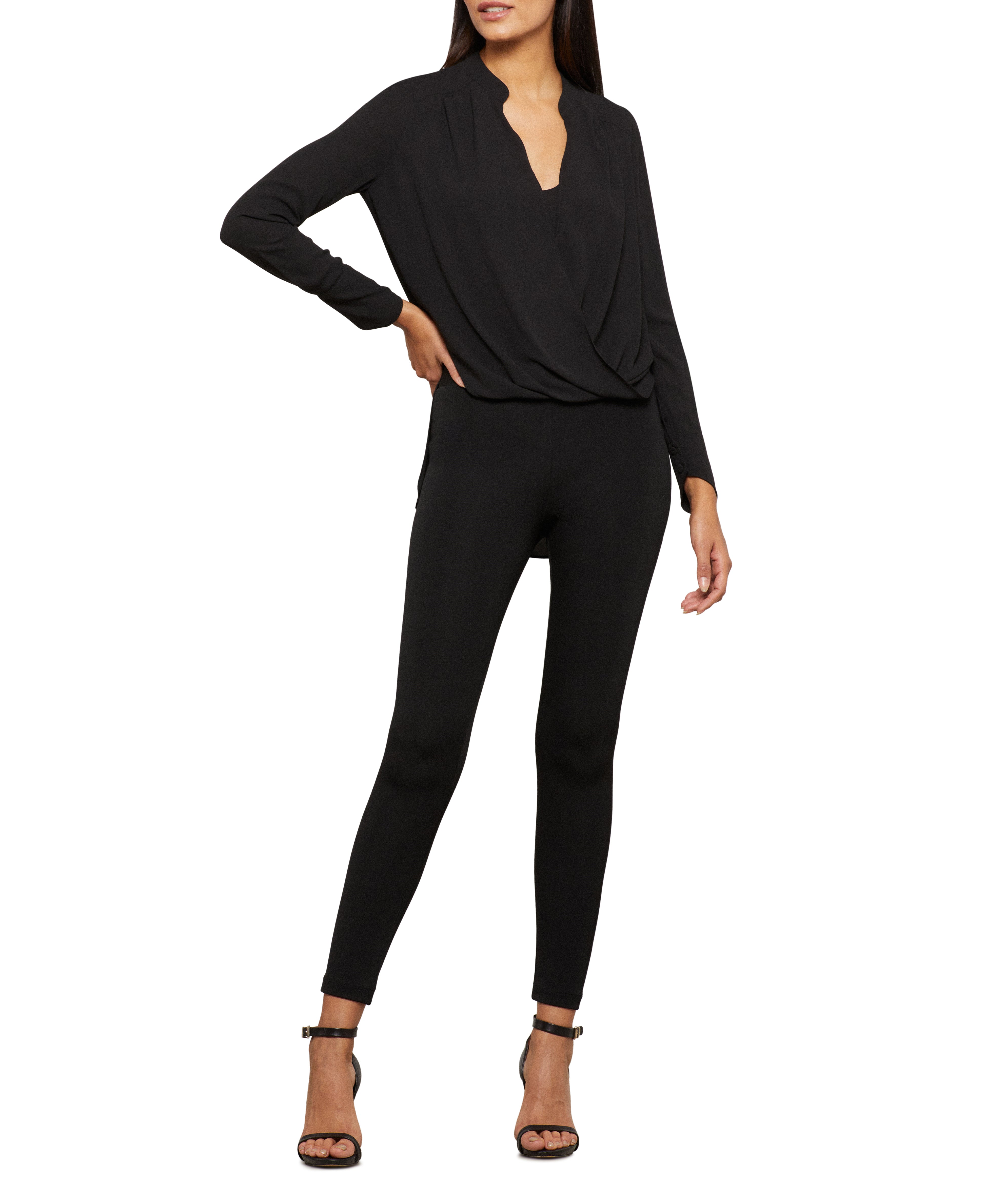 JAKLYN Women's Draped Front Blouse - Elegant V-Neck Tunic Top for Work & Casual Wear | Perfect for Office, Date Night & Everyday Outfits