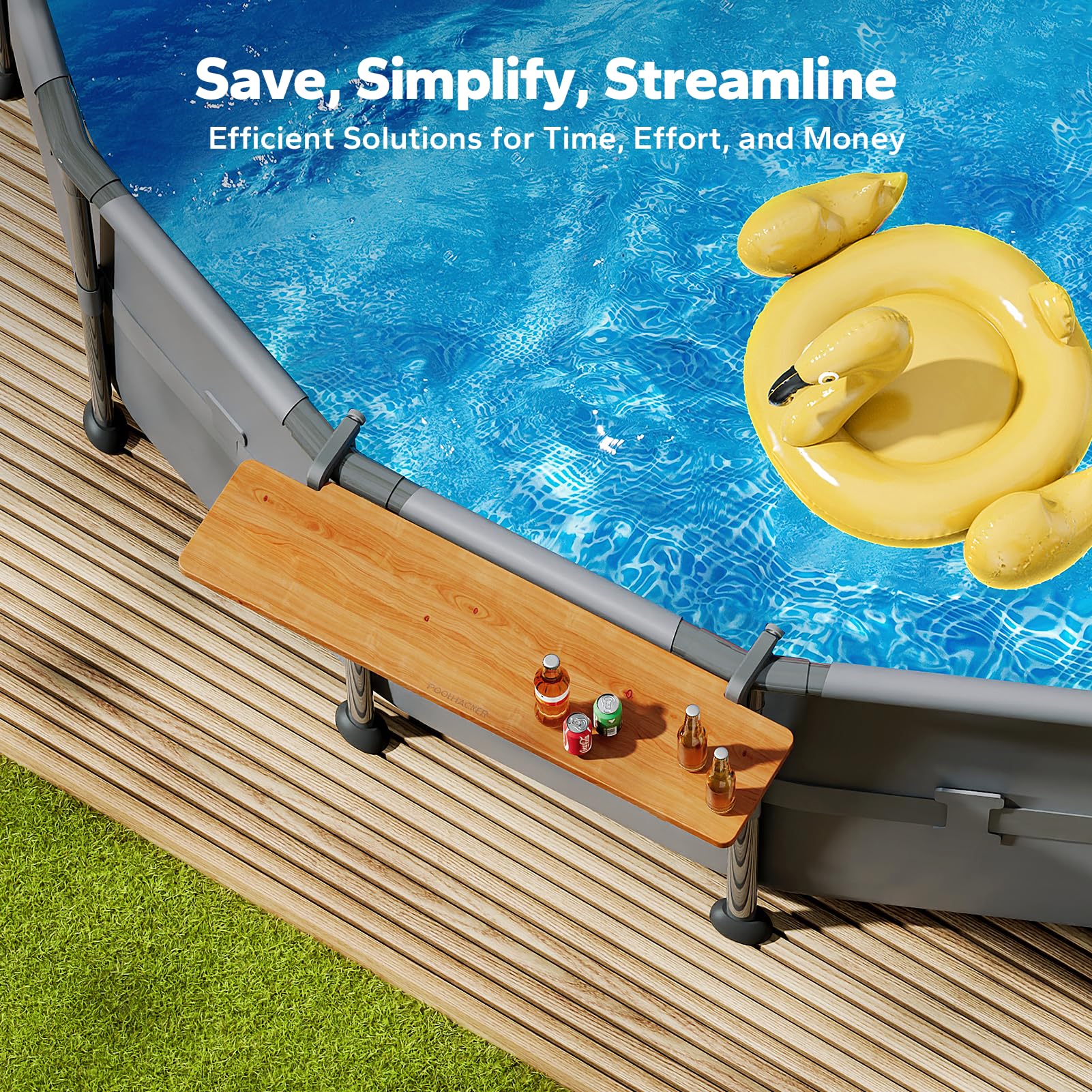Nordic Pine Above-Ground Pool Bar - Fits 3.7