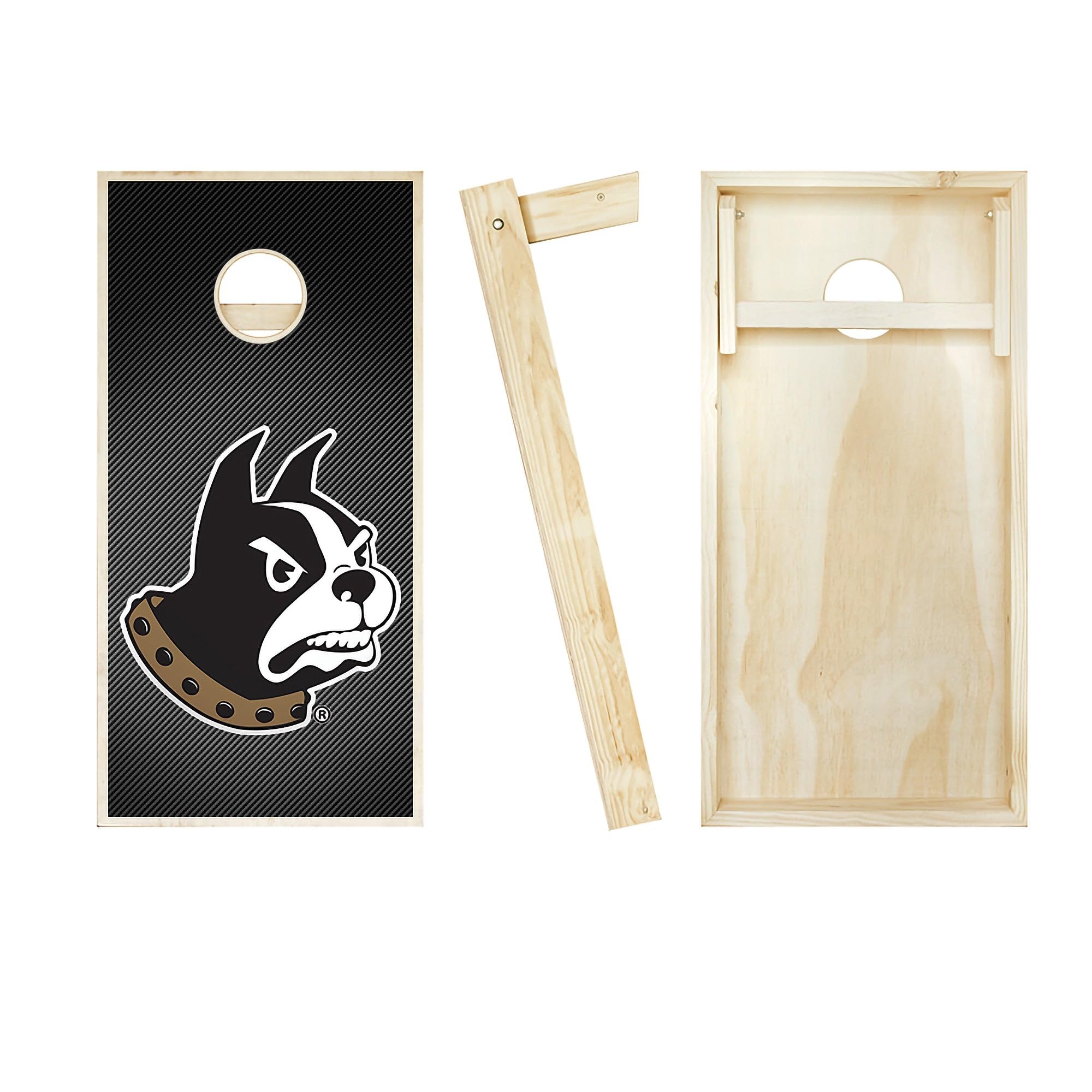 Premium Wofford Slanted Cornhole Boards Set - 2 Regulation-Sized Boards & 8 Custom Team Logo Bags for Outdoor Tailgating, Backyard Parties, and BBQ Games - Choose Your Design Options