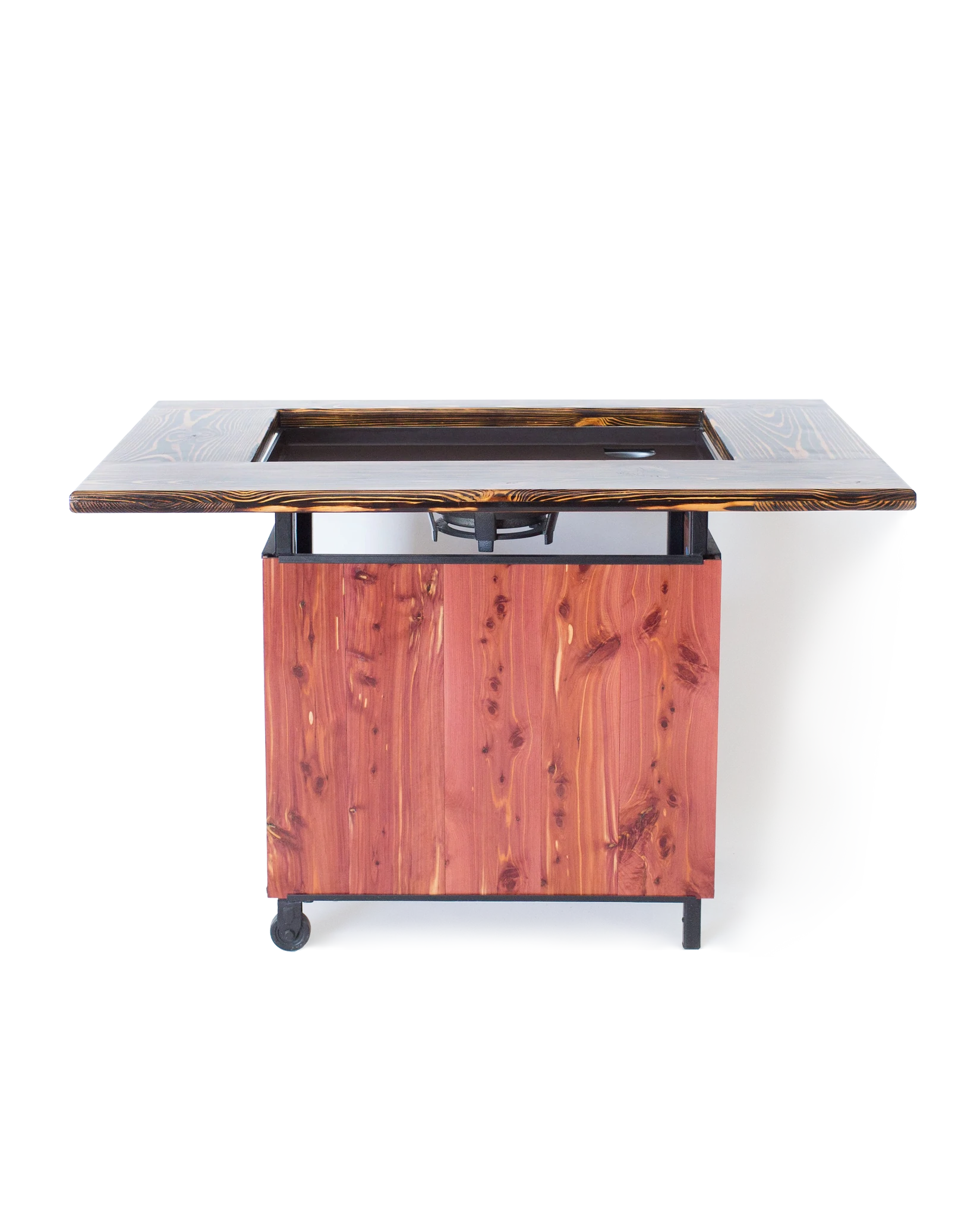 Premium Red Cedar Backyard Hibachi Grill - Portable Japanese BBQ Grill for Outdoor Cooking, Camping & Patio Parties