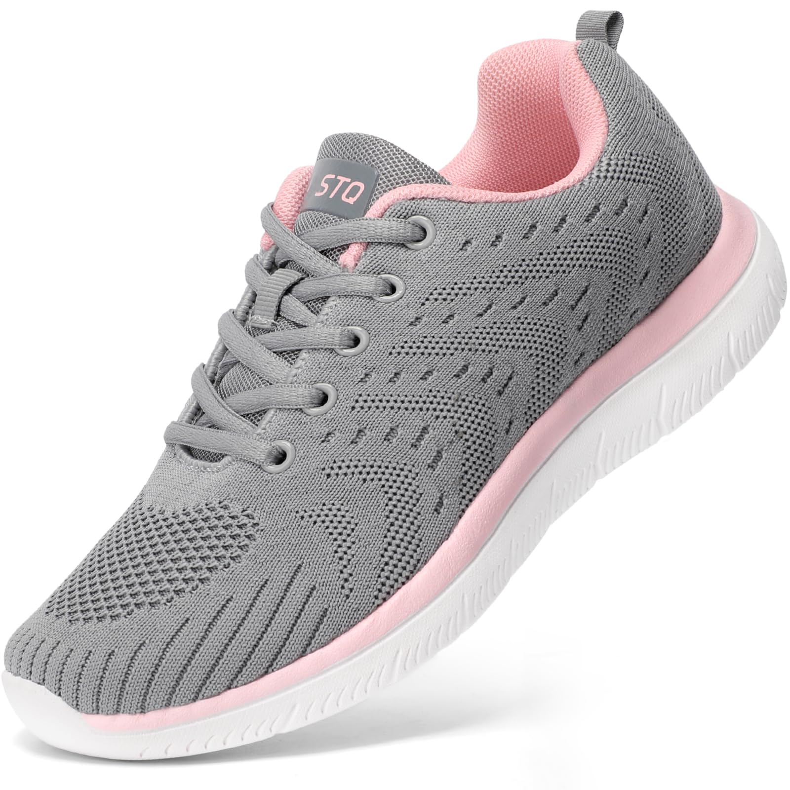 STQ Women's Lightweight Tennis Shoes - Comfortable Athletic Sneakers for Walking, Workout, Gym & Cross Training - Fashionable & Breathable for Sports & Daily Wear