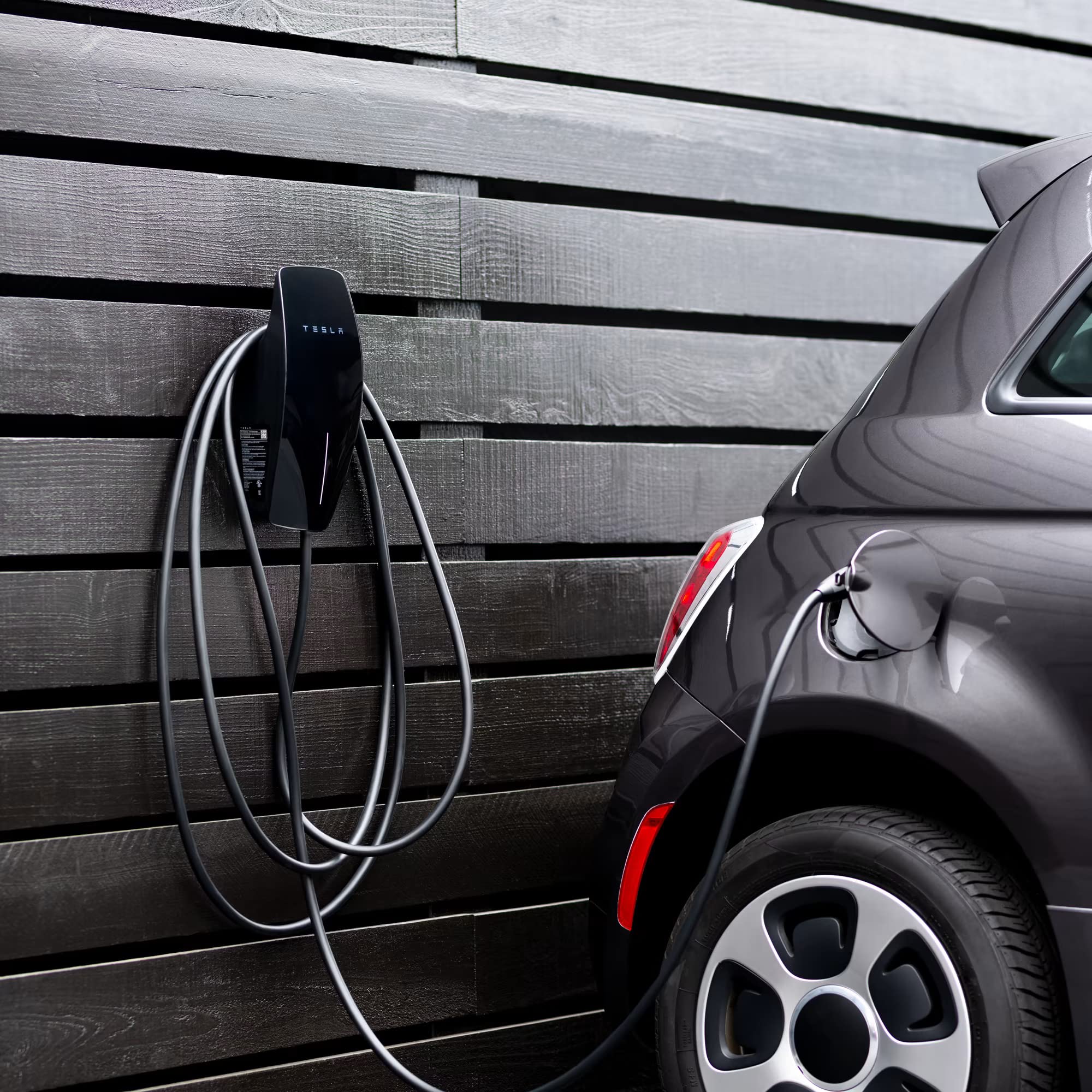 Tesla J1772 Wall Connector - 48A Level 2 EV Charger for Non-Tesla Electric Vehicles - 24ft Cable - Home & Garage Charging Station - Fast Charging for Chevy Bolt, Nissan Leaf, BMW i3 - Perfect for Residential & Workplace Installation