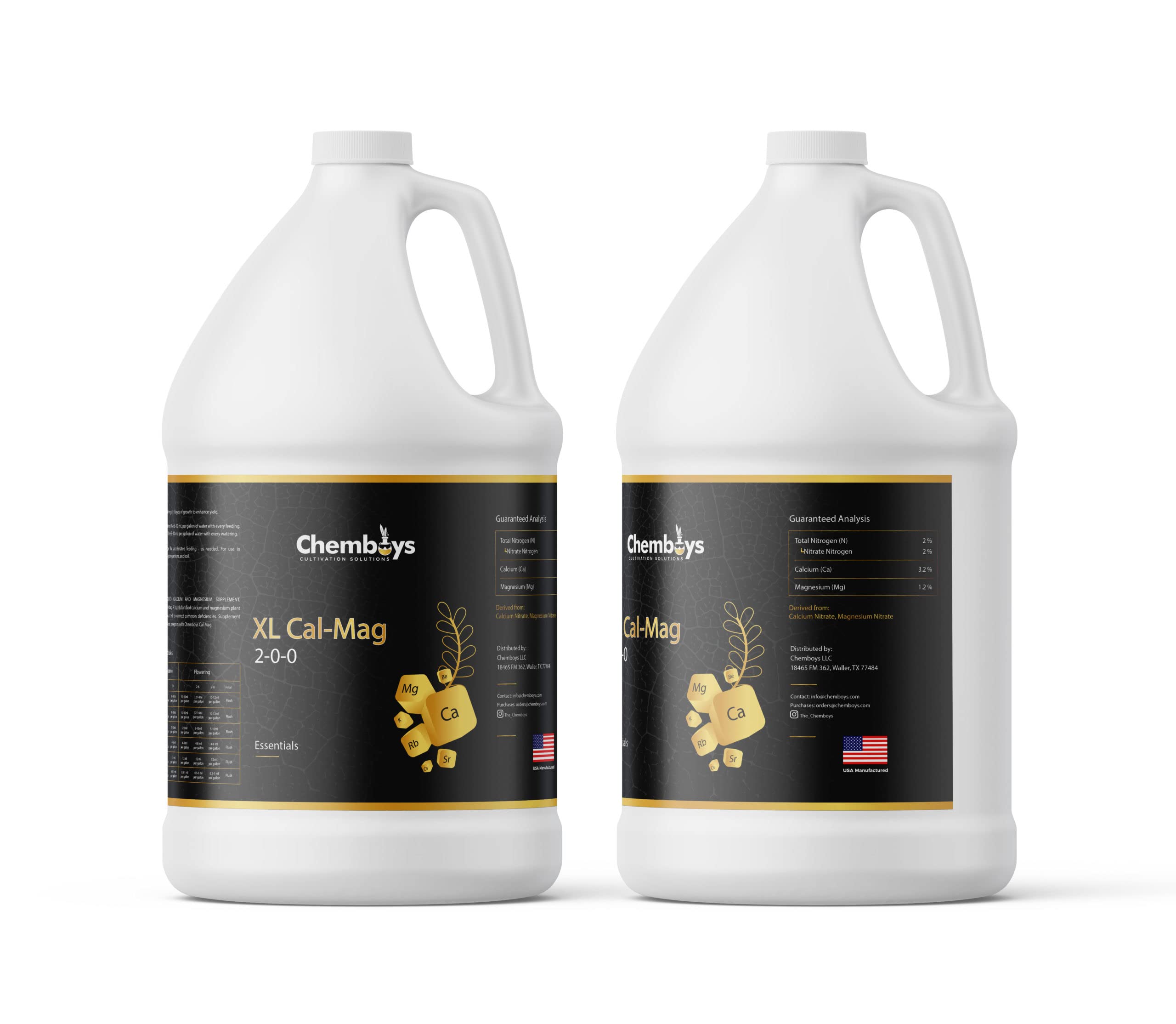 Chemboys XL Cal-Mag Plant Supplement 2-0-0 - Liquid Calcium & Magnesium Fertilizer for Vegetables, Fruits, Hydroponics & Coco Coir - Indoor & Outdoor Gardening - USA Made - 1 Pint - Perfect for Boosting Plant Growth in Home Gardens & Greenhouses