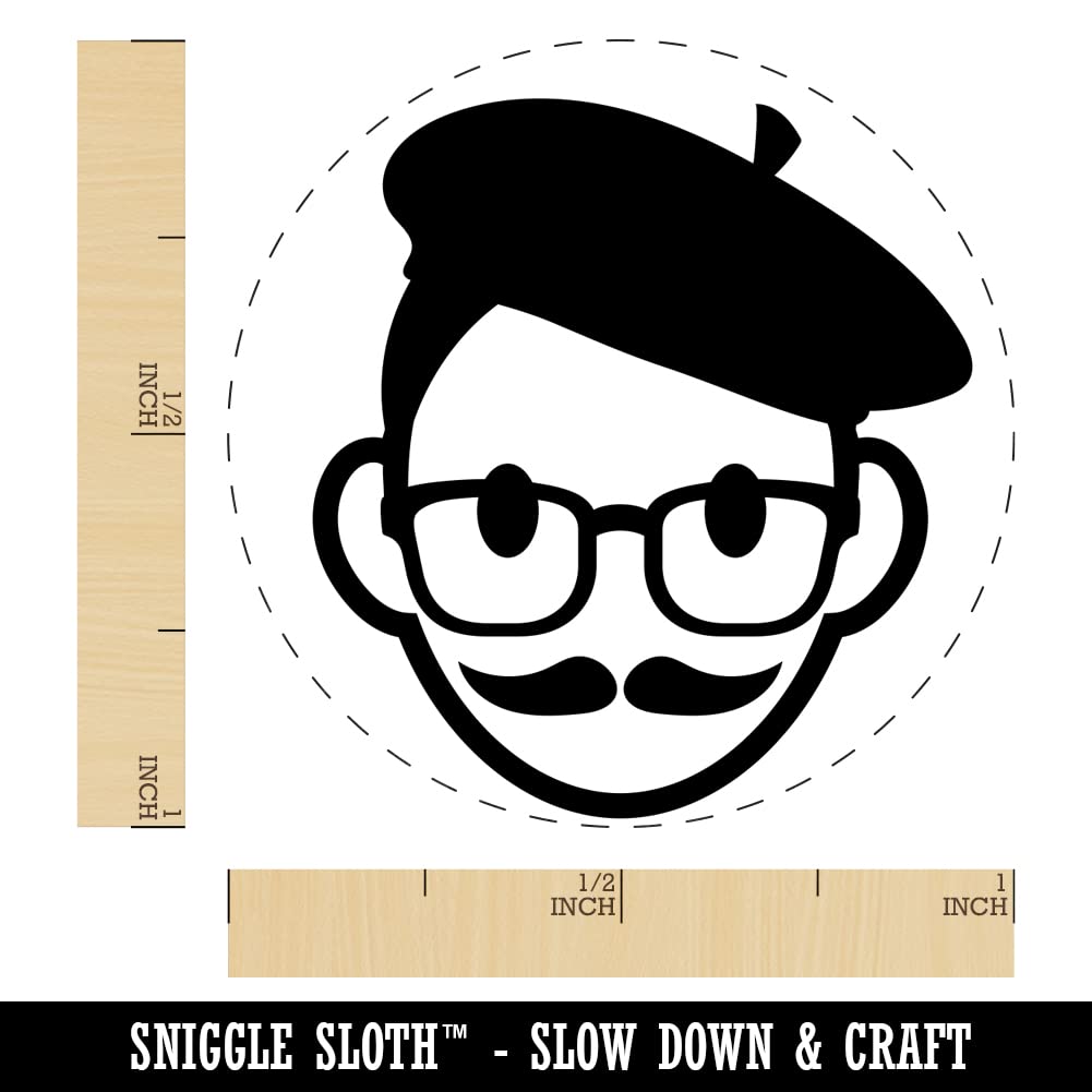 1 Inch Medium Artist Icon Self-Inking Rubber Stamp with Red Ink - Perfect for Crafting, Scrapbooking, Planner Stamping & DIY Projects