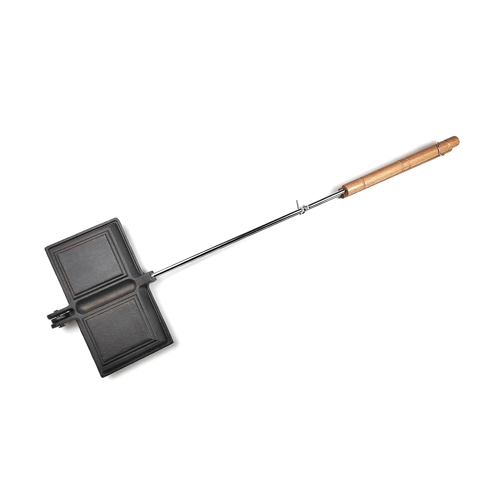 HAWOK Cast Iron Pie Iron Cooker - Sandwich Maker & Broiler with Detachable Handle for Camping, Picnics, and Outdoor Cooking - Perfect for Grilled Cheese, Pies, and More