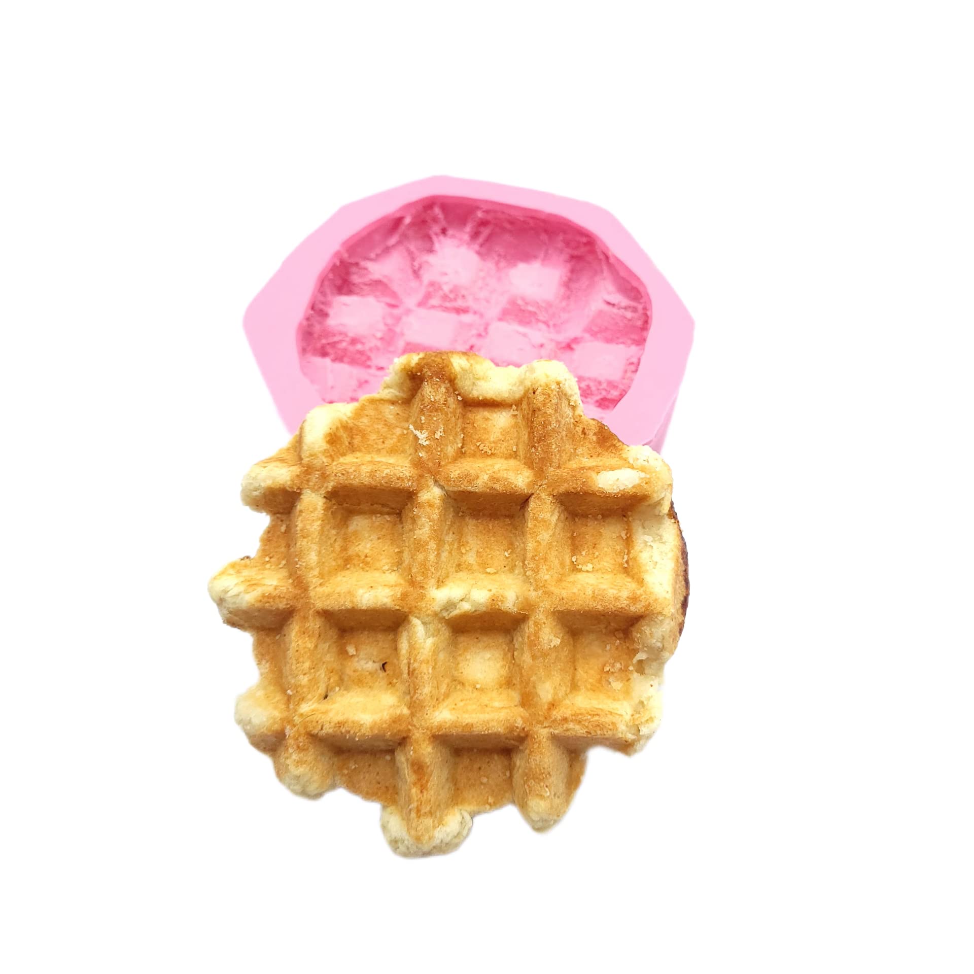 Belgian Waffle Silicone Mold - Realistic Waffle Soap Candle Mold for Wax, Resin Crafts - Perfect for DIY Soap Making, Candle Making, and Resin Art Projects