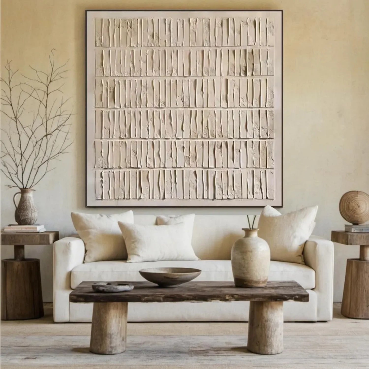 Beige & Brown Abstract Wall Art Print #BB127 - Modern Home Decor for Living Room, Bedroom & Office