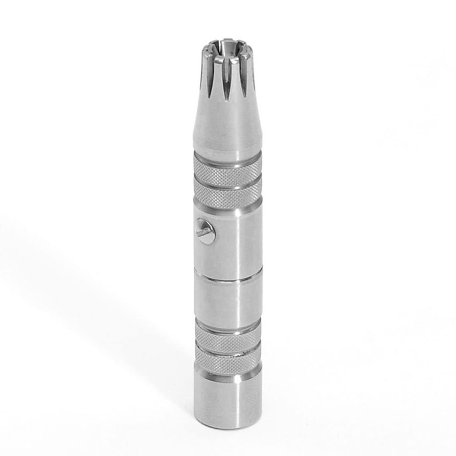 Portable Stainless Steel Manual Nose Hair Trimmer & Ear Hair Shaver - Rotatable Design for Gentle & Precise Grooming | Perfect for Travel, Home Use, and Personal Care Routine
