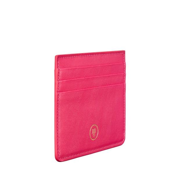 Maxwell Scott Lorento Women's Genuine Nappa Leather Wallet in Hot Pink - Slim RFID Blocking Credit Card Holder for Everyday Use & Travel