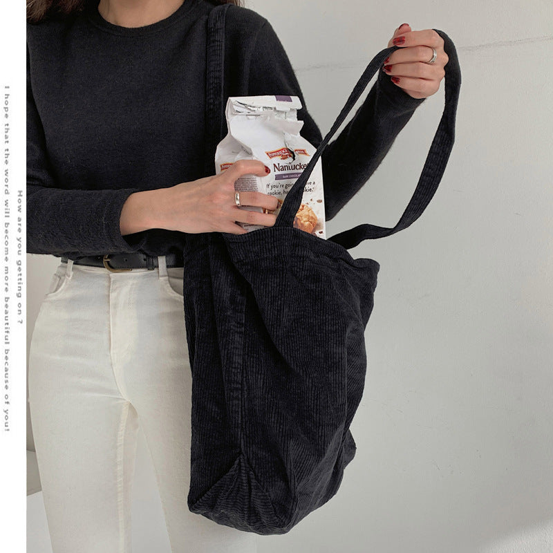 Stylish Corduroy Shoulder Bags for Women - Fashionable Winter & Fall Handbags - Perfect for Shopping, Work & Daily Use
