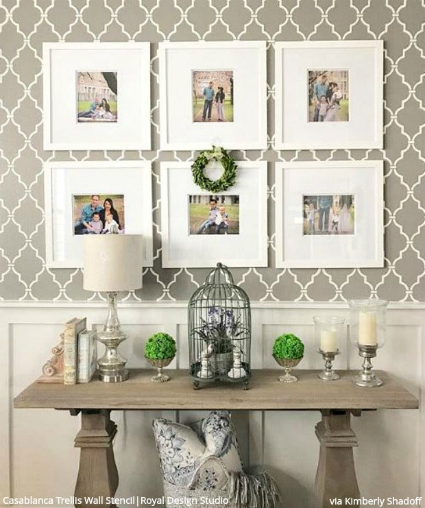 Casablanca Trellis Moroccan Stencil - Authentic Arabic Design for DIY Home Decor, Wall Painting, and Furniture Stenciling | Perfect for Boho, Moroccan, and Mediterranean Style Interiors