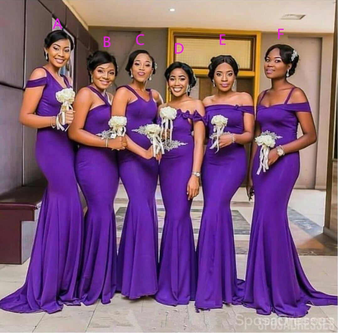 Elegant Mismatched Gold Mermaid Bridesmaid Dresses - Formal Evening Gowns for Weddings, Prom & Special Occasions - Style WG935