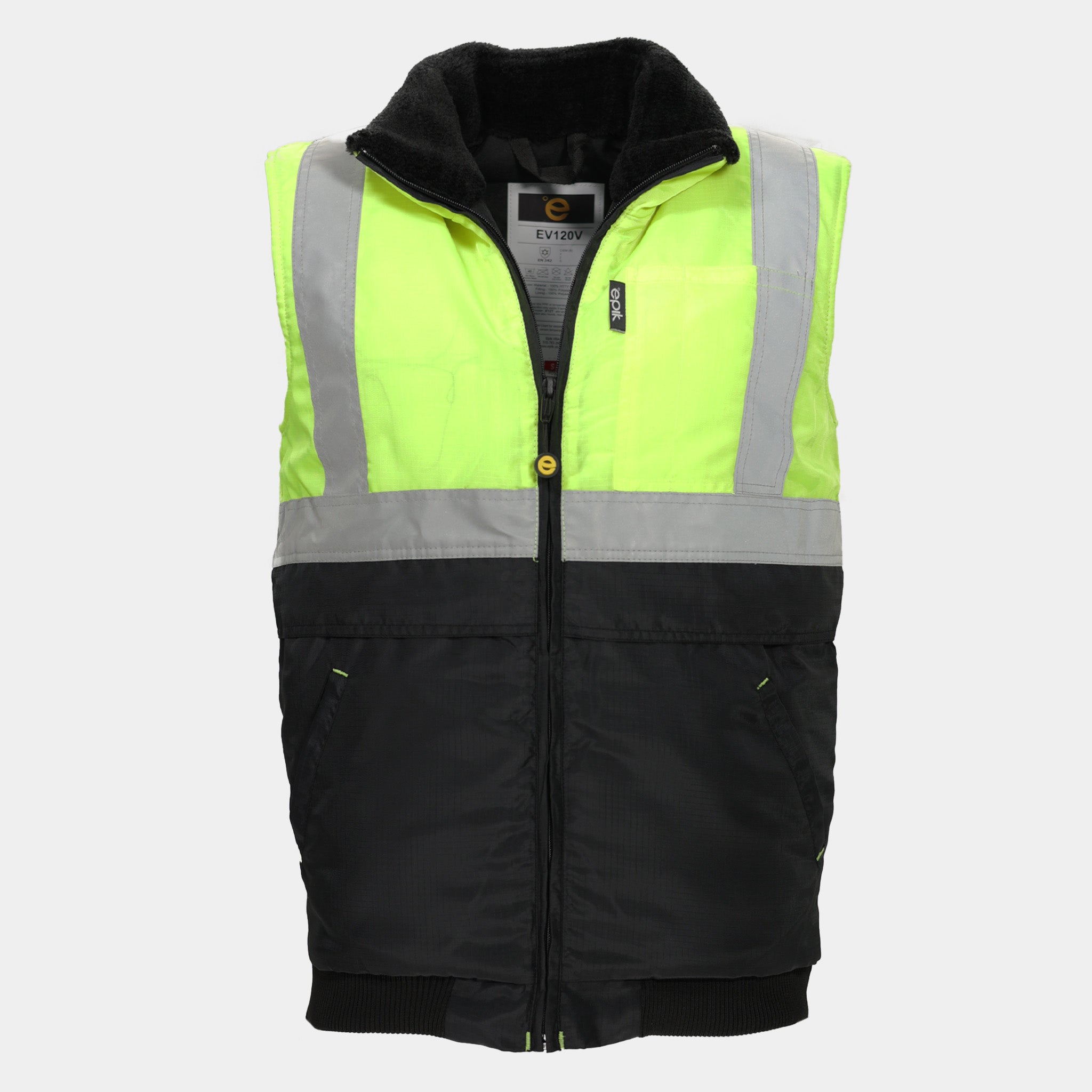 High Visibility Reflex Safety Vest - Yellow Reflective Work Vest for Construction, Running & Cycling | ANSI Certified for Outdoor Safety Gear