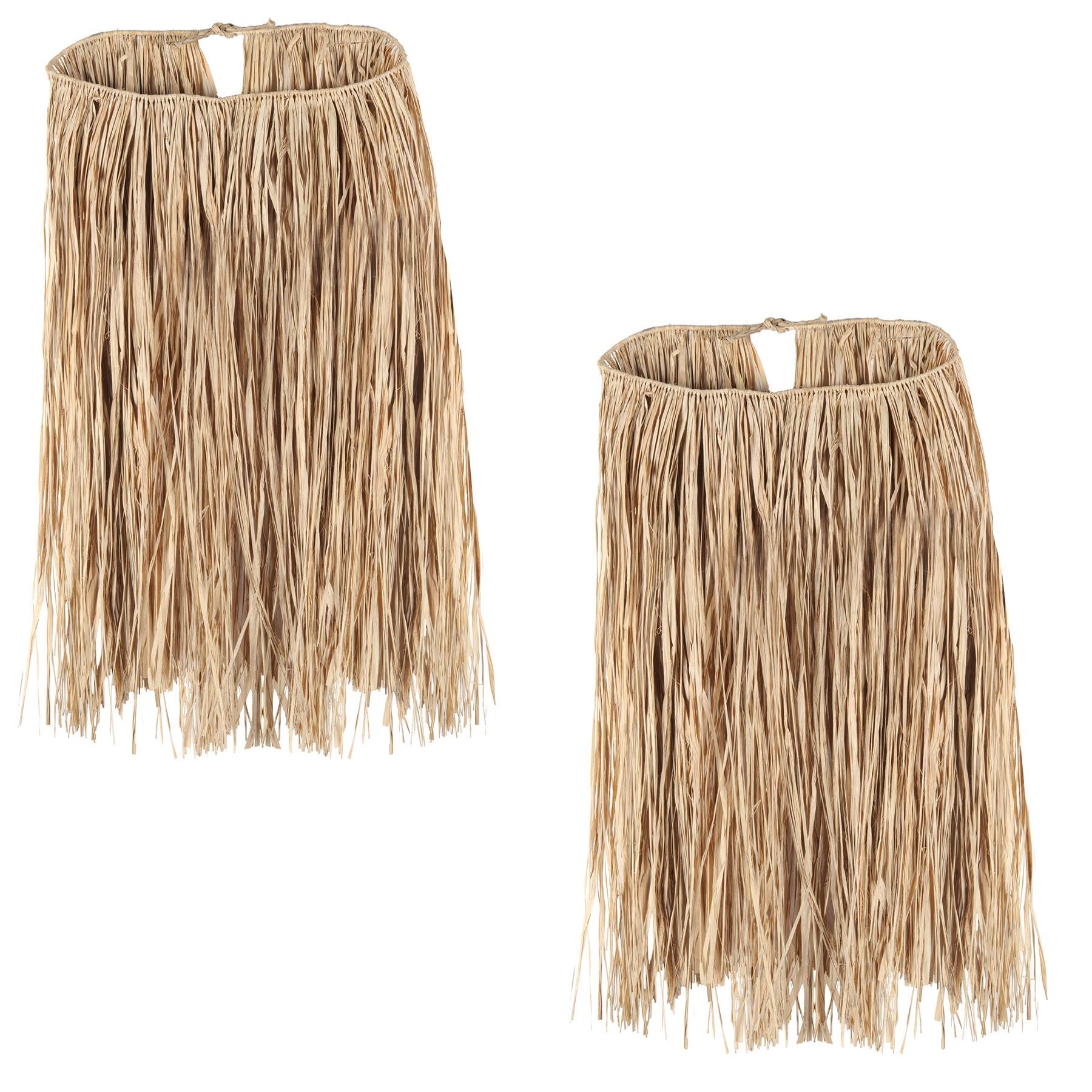 12 Pack Beistle King Size Raffia Hula Skirt - Tropical Party Costume for Luau, Hawaiian Theme Party & Dance Performance