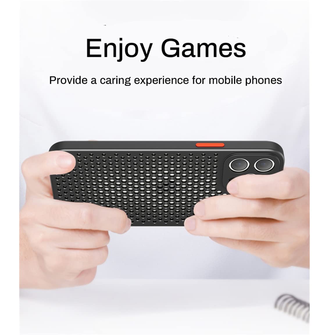 Premium Heat Dissipation & Breathable Cooling Phone Case for iPhone 13 Mini - Soft Silicone Protective Cover (Black) | Perfect for Gaming, Outdoor Activities & Daily Use