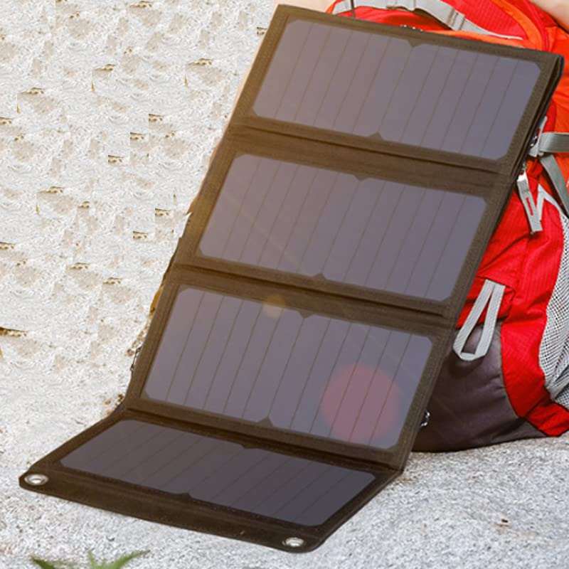 28W Solar Charger with 3 USB Ports - Waterproof & Foldable Solar Panel for Camping, Hiking, Travel - Compatible with iPhone, Android Phones, Tablets, Headphones, Speakers - Perfect for Outdoor Adventures, Emergency Power & Off-Grid Charging