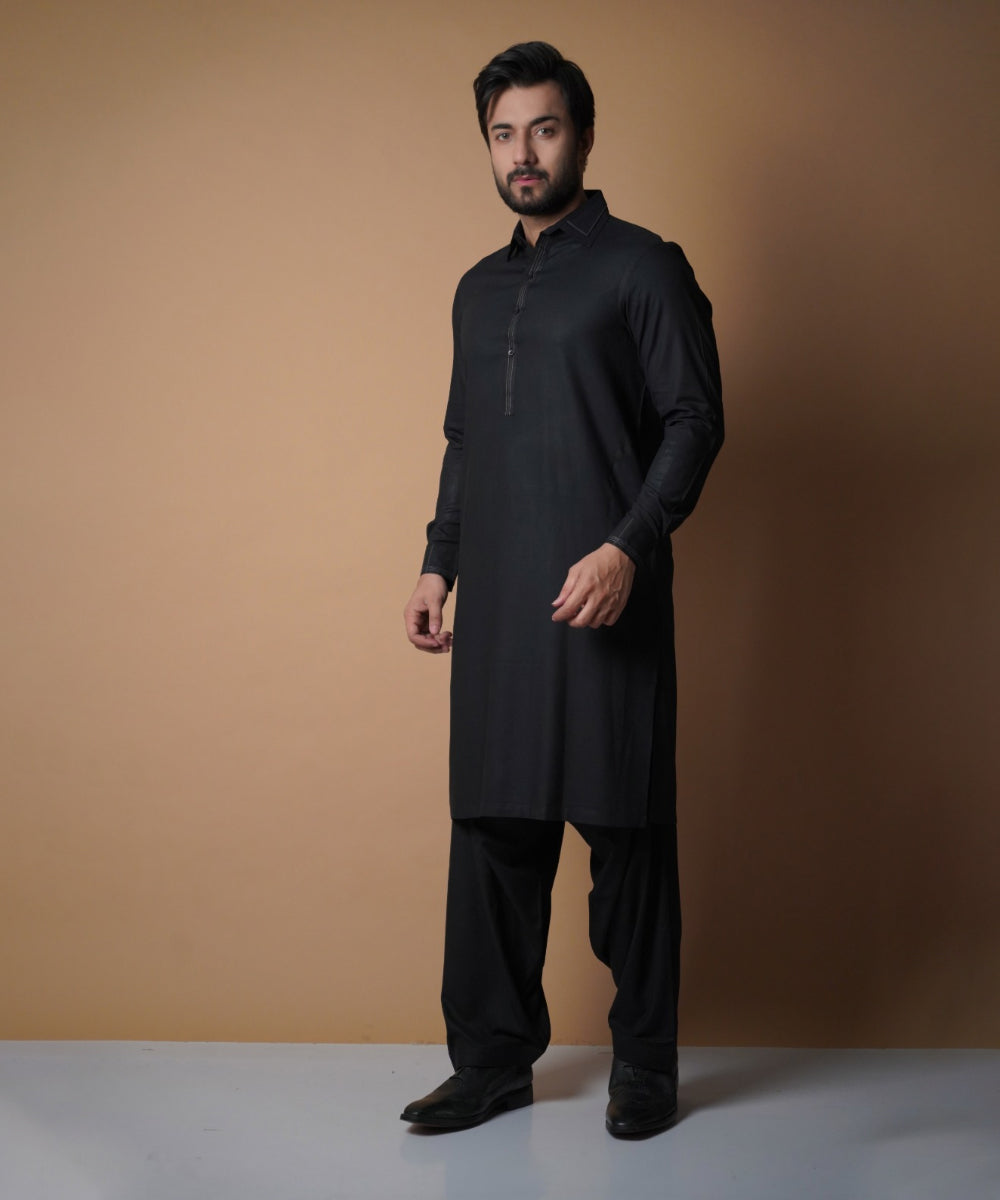 Stylish Black Shalwar Kameez for Men & Women | Traditional Pakistani Outfit | Perfect for Weddings, Eid & Special Occasions