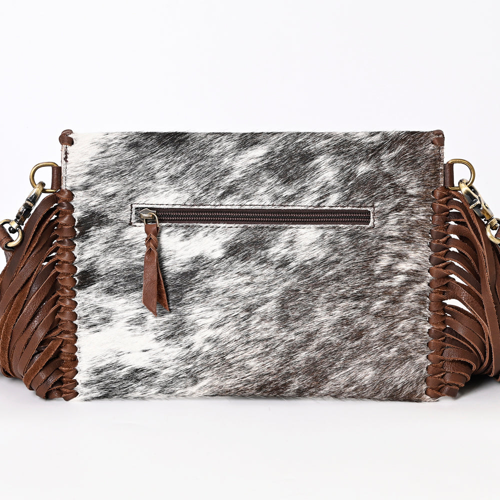 ADBGA388 Genuine Leather Women's Western Handbag Purse - American Darling Hair On Leather Bag for Cowgirl Style, Rodeo Events & Country Fashion Accessories