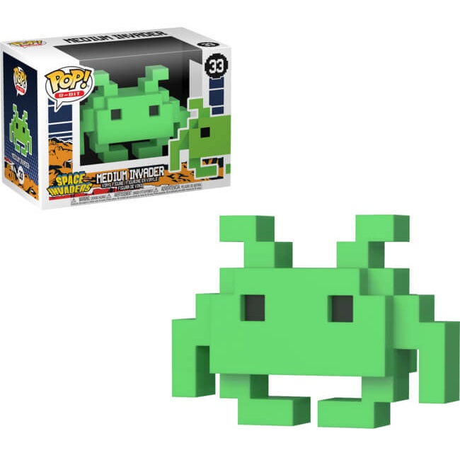 Funko Pop! 8 Bit SPACE INVADERS: Medium Invader #33 - Retro Video Game Collectible for Gamers & Nostalgia Lovers - Perfect for Display, Gifts & Gaming Room Decor