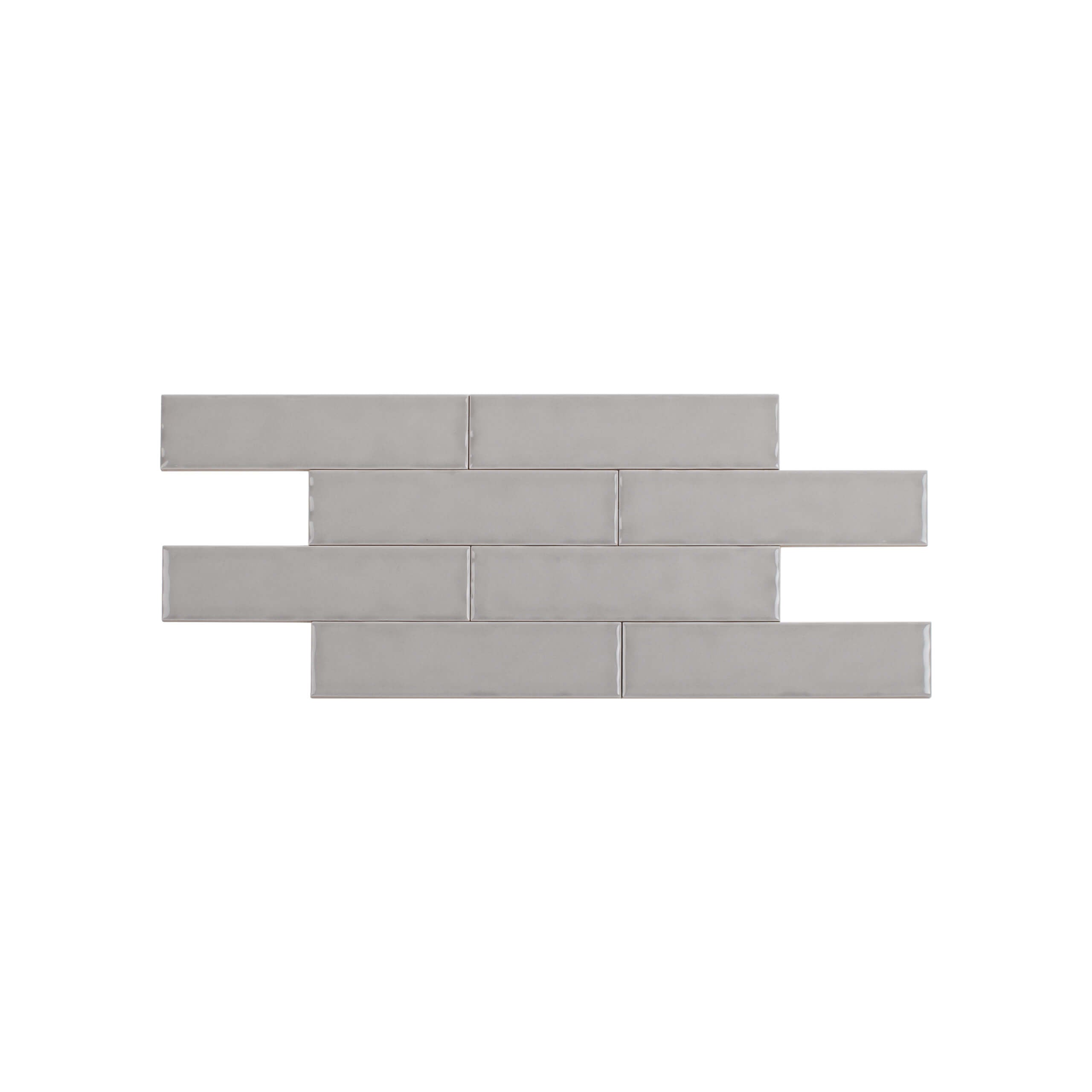 Glossy Grey Ceramic Wave Tile 50x200mm - Modern Wall & Floor Tile for Bathroom, Kitchen, and Backsplash Design