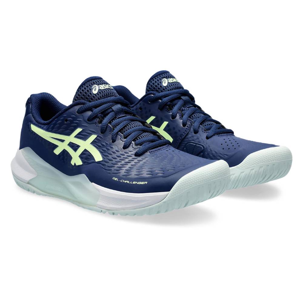 ASICS Gel Challenger 14 Women's Tennis Shoes - Lightweight Court Shoes with GEL Cushioning for Women (Blue Expanse/Illuminate Yellow) | Perfect for Competitive Matches & Casual Court Play