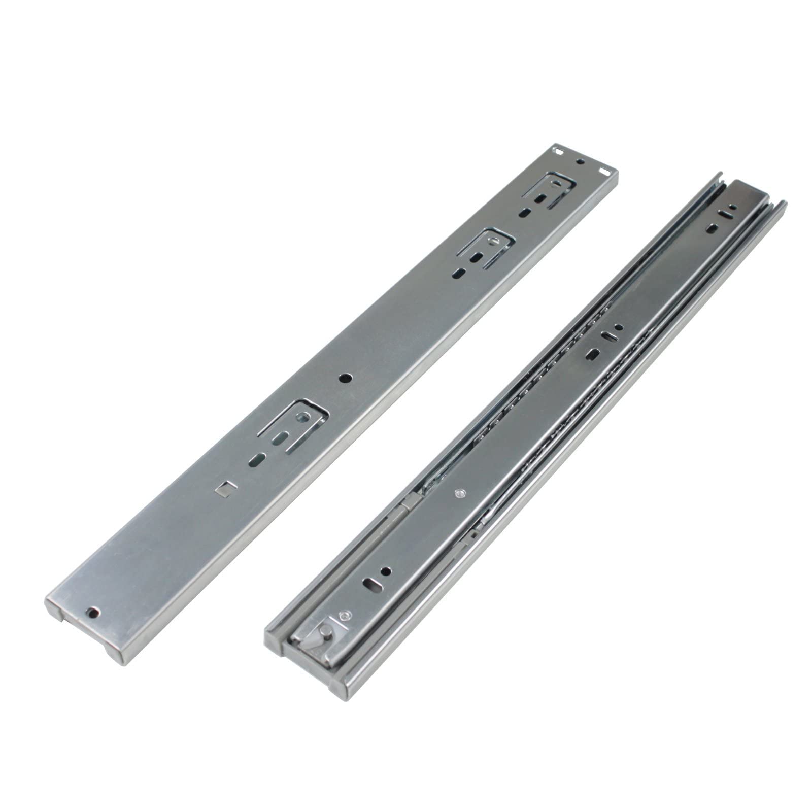 Gobrico 10-Pair Ball Bearing Kitchen Soft Close Side Mount Drawer Slides - 20 Inch Full Extension 3-Fold Cabinet Drawer Runners for Smooth & Quiet Cabinet Operation - Perfect for Kitchen Cabinets, Bathroom Vanities, Office Furniture & Storage Units