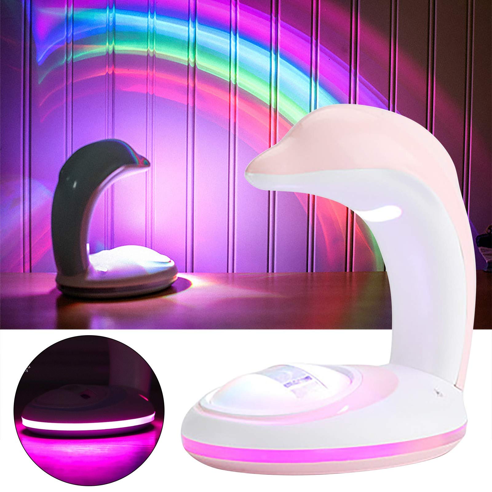 Rainbow Projection Lamp - Naladoo LED Night Light for Bedroom, Living Room, Party Decor | Creative Sky Light for Romantic Ambiance, Home Decor & Mood Lighting | Perfect for Kids Rooms, Date Nights & Relaxation