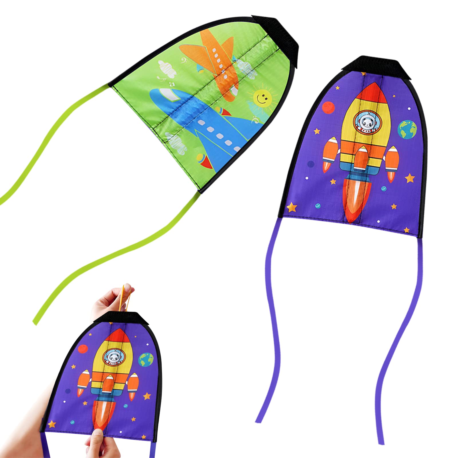 2 Pcs Kids Kites - Easy Fly Outdoor Toys for Beach & Park Games