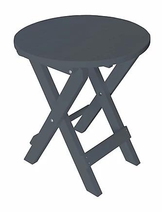 A&L Furniture Poly Coronado 30-Inch Round Folding Bistro Table - Outdoor Patio, Garden, Balcony Dining Set for Small Spaces