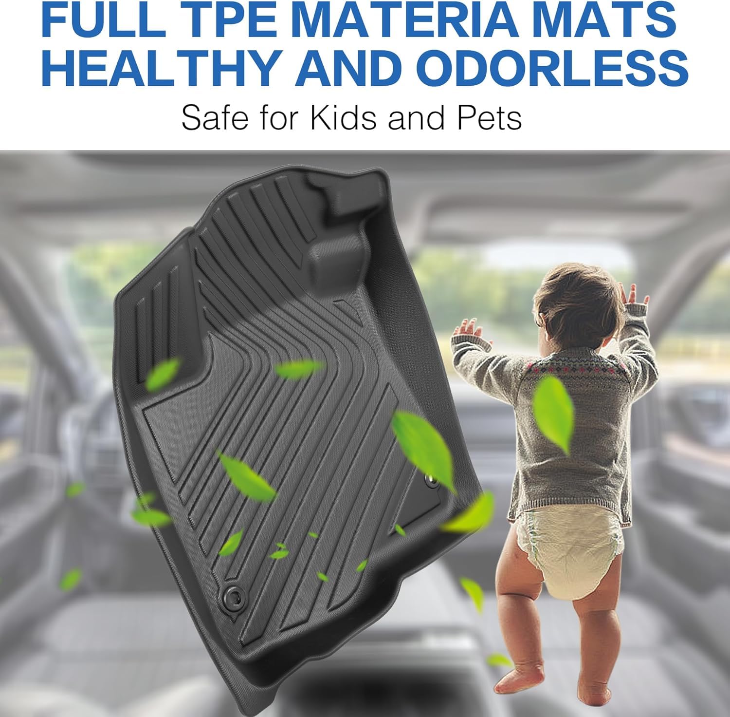 Premium All-Weather Floor Mats & Cargo Liners for Honda CR-V 2023-2025 & Hybrid Models - Complete Set (1st & 2nd Row + Trunk Mat) - Durable Protection for Mud, Snow & Spills - Perfect for Daily Commutes, Road Trips & Outdoor Adventures