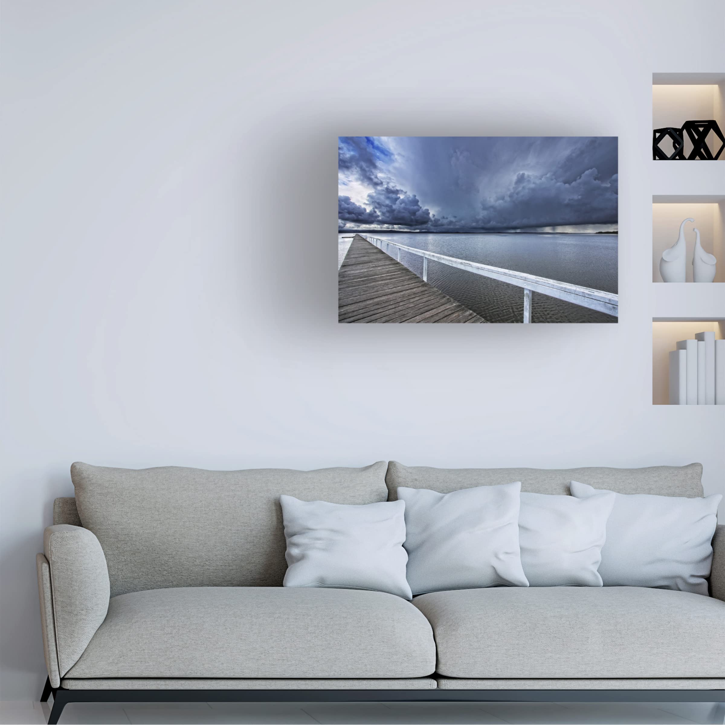 Trademark Fine Art 'It's Coming' Canvas Wall Art by Beata Czyżowska - Modern Abstract Painting for Living Room, Bedroom & Office Decor