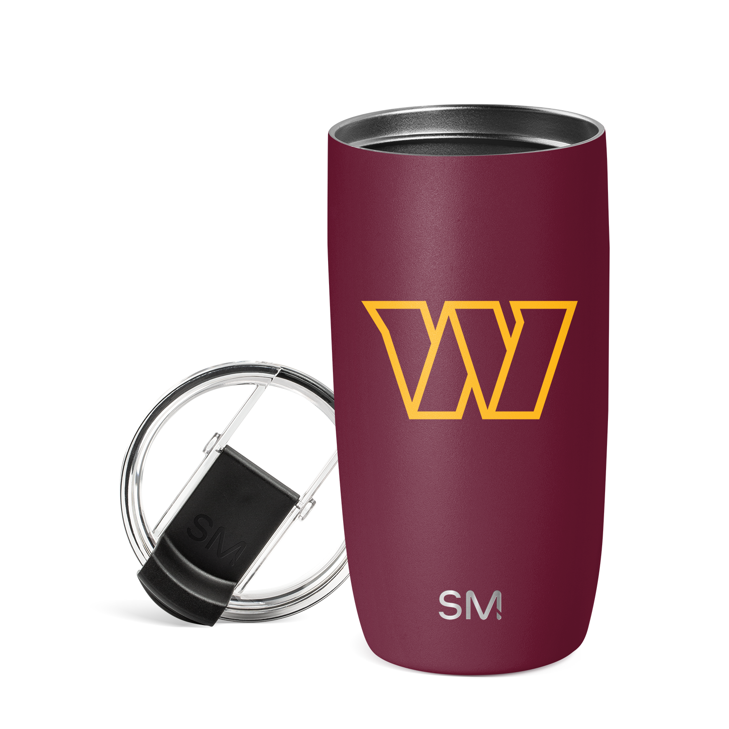NFL Voyager Tumbler with Clear Flip Lid & Straw - 20oz Insulated Stainless Steel Water Bottle for Football Fans - Perfect for Game Day, Workouts & Outdoor Activities