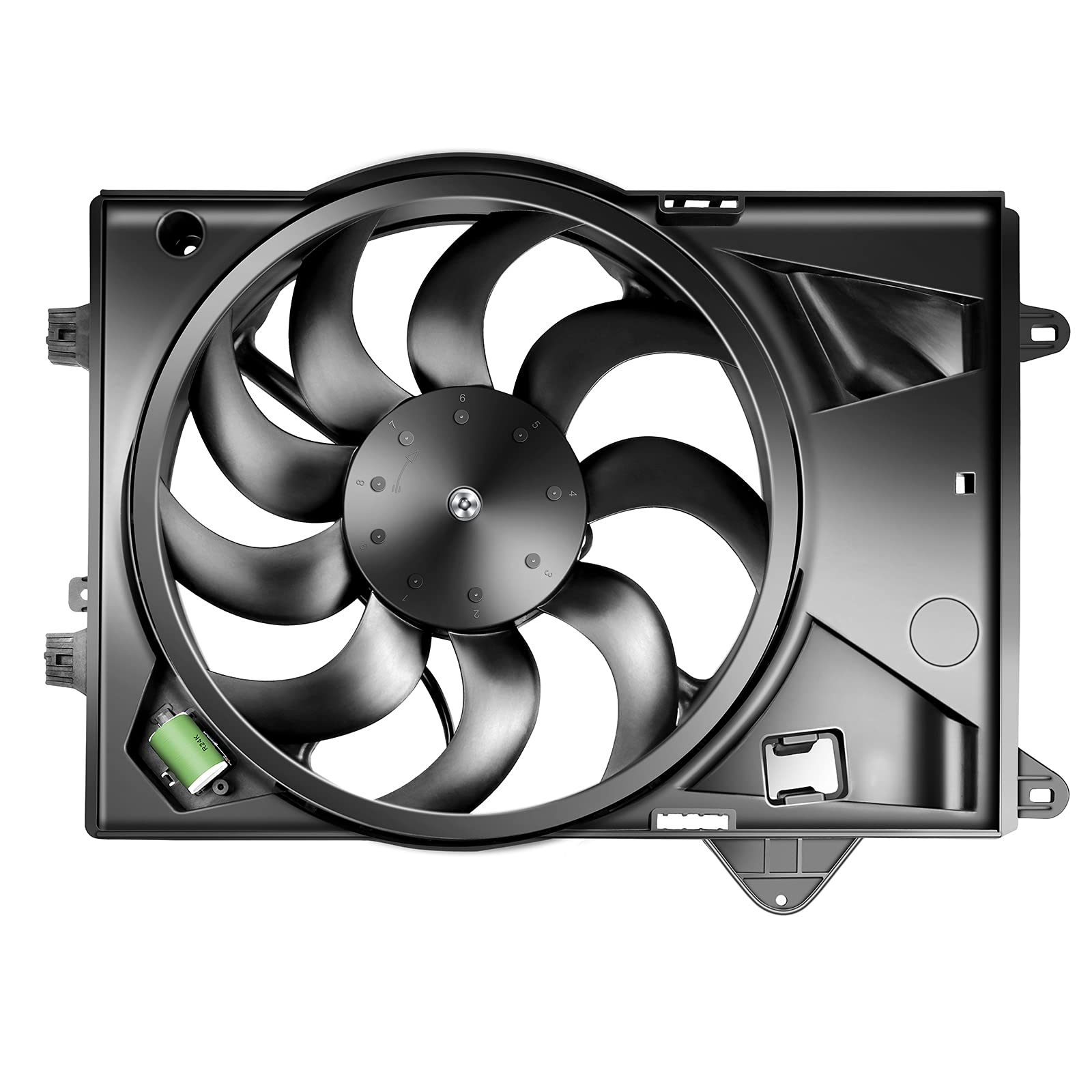 SCITOO Radiator AC A/C Condenser Cooling Fan Replacement for Chevrolet Sonic 2012-2017 | Compatible with 1.8L 4-Cylinder Engine | Perfect for Summer Cooling & Overheating Prevention