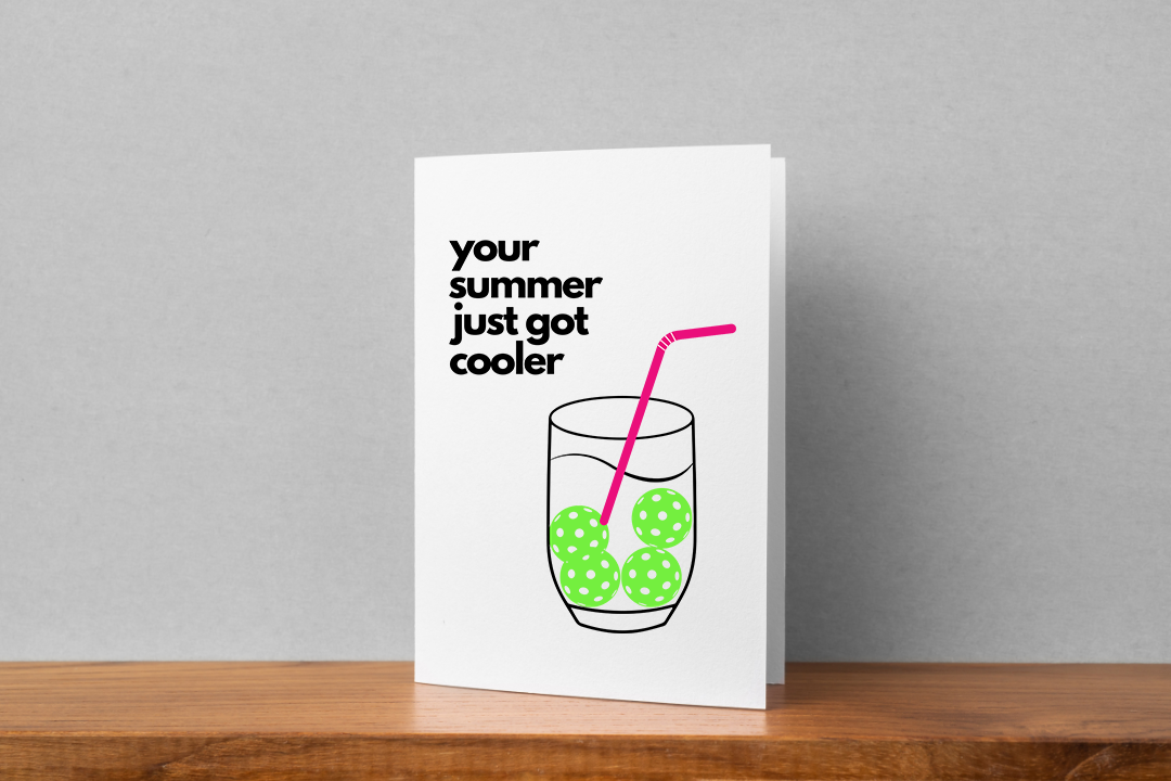 Funny Pickleball Birthday Card - Perfect Summer Gift for Pickleball Lovers - Great for Courtside Celebrations & Outdoor Parties