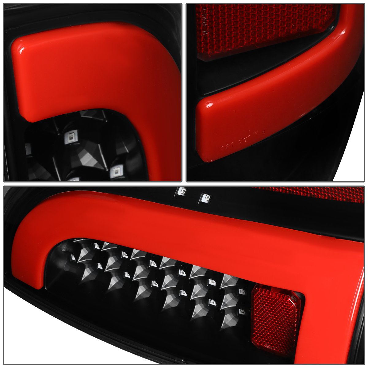 Auto Dynasty Pair of Black Housing Smoke Lens Full LED Tail Lights for Toyota Tacoma 2005-2015 - Enhanced Visibility & Style for Night Driving & Off-Road Adventures