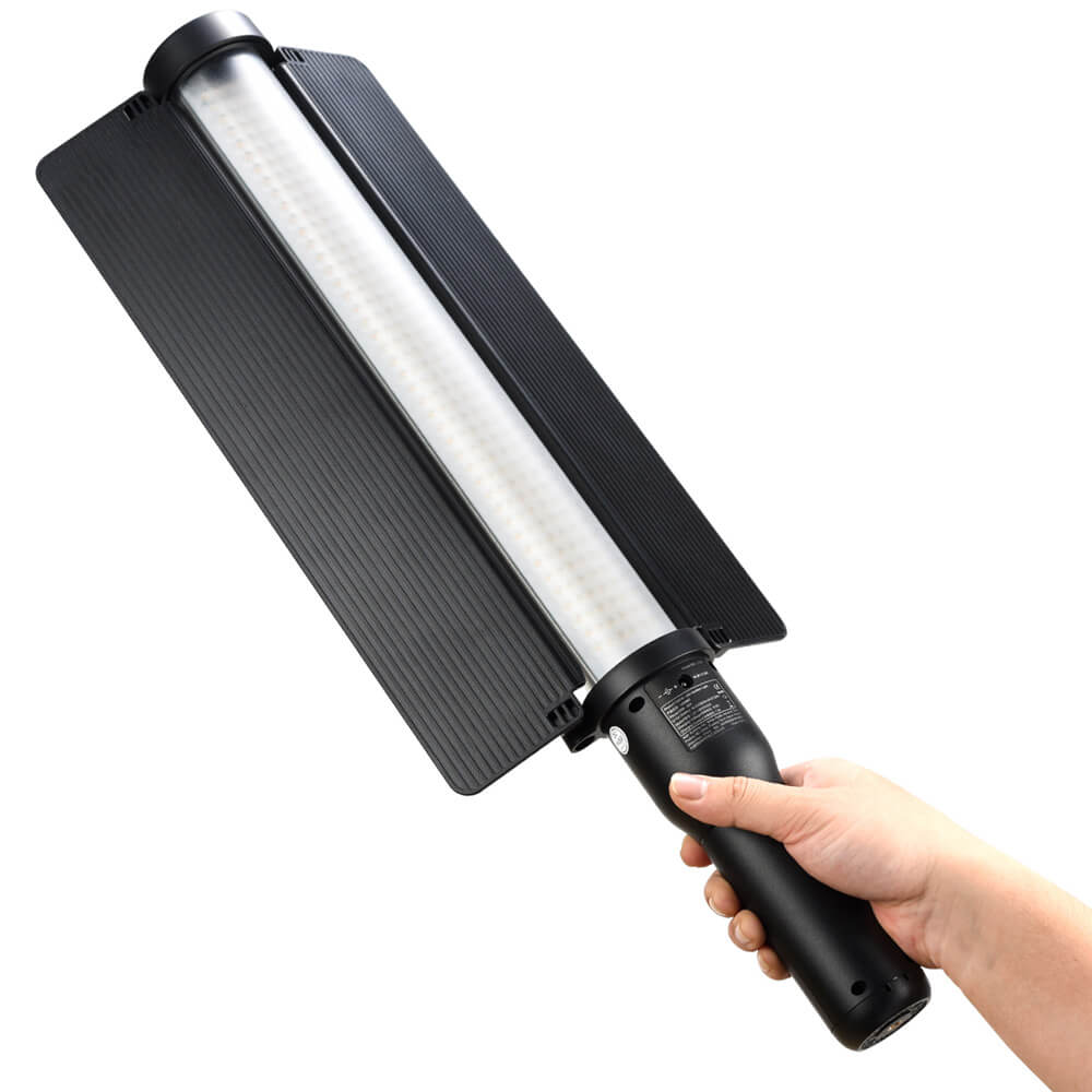 Godox LC500 RGB LED Video Light Stick with Barn Doors - Portable Handheld Light for YouTube, TikTok, Vlogging & Photography (Ideal for Content Creation, Live Streaming & Studio Lighting)