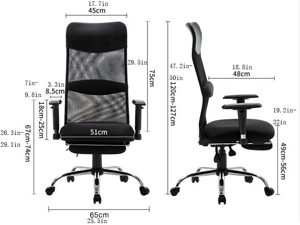 Ergonomic Mesh Office Chair - Adjustable Reclining Backrest, Breathable Computer Desk Chair for Home & Gaming, Comfortable Task Chair with Lumbar Support (Red) - Perfect for Work, Study & Long Hours at the Desk