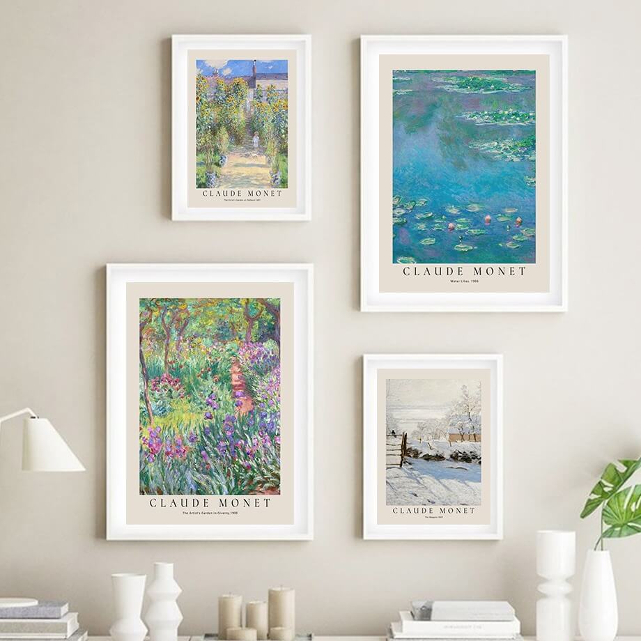 Monet Impressionist Art Canvas Posters - High Quality Wall Decor for Living Room, Bedroom & Office | Perfect Gift for Art Lovers