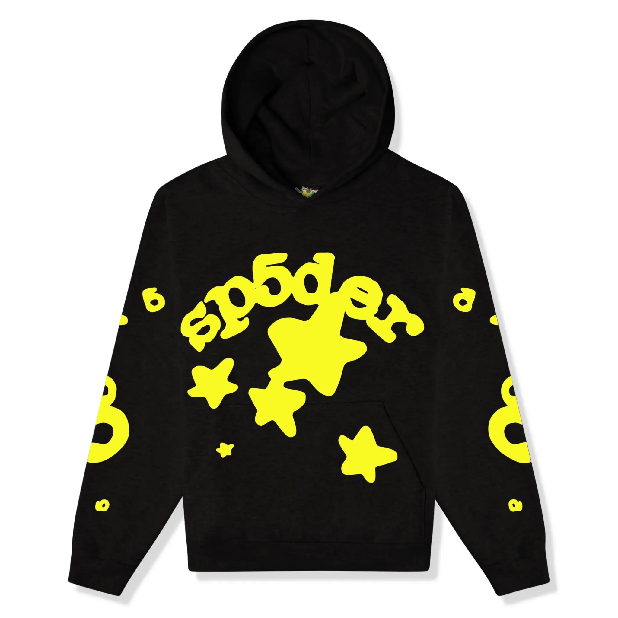 Sp5der Beluga Onyx Yellow Tracksuit for Men - Stylish Hoodie & Jogger Set - Comfortable Streetwear Outfit for Gym, Running, and Casual Wear