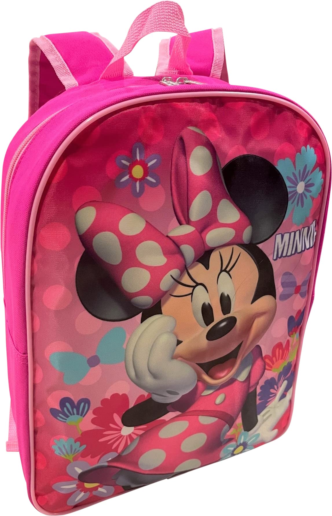 Minnie Mouse Kids Backpack 15 Inch - Licensed Disney School Bag for Girls, Boys - Perfect for School, Travel & Daily Use